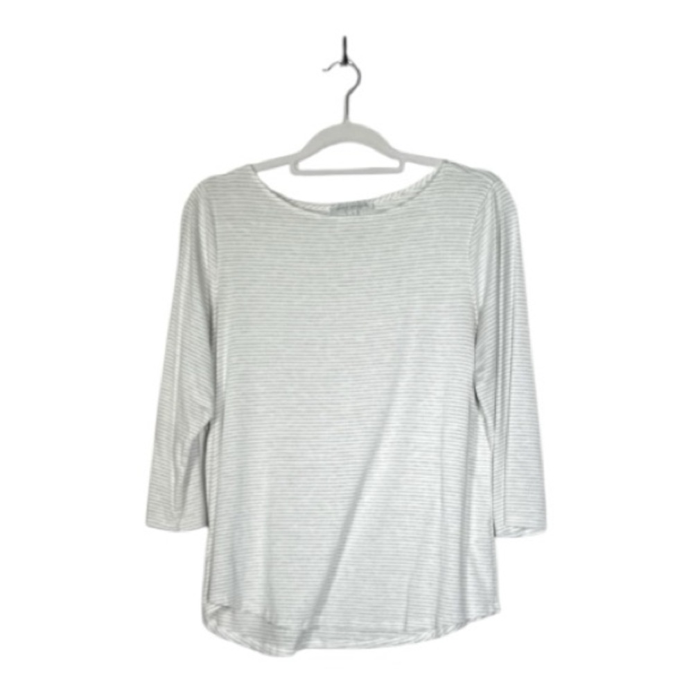Green Envelope White‎ and Light Gray Striped Tee
